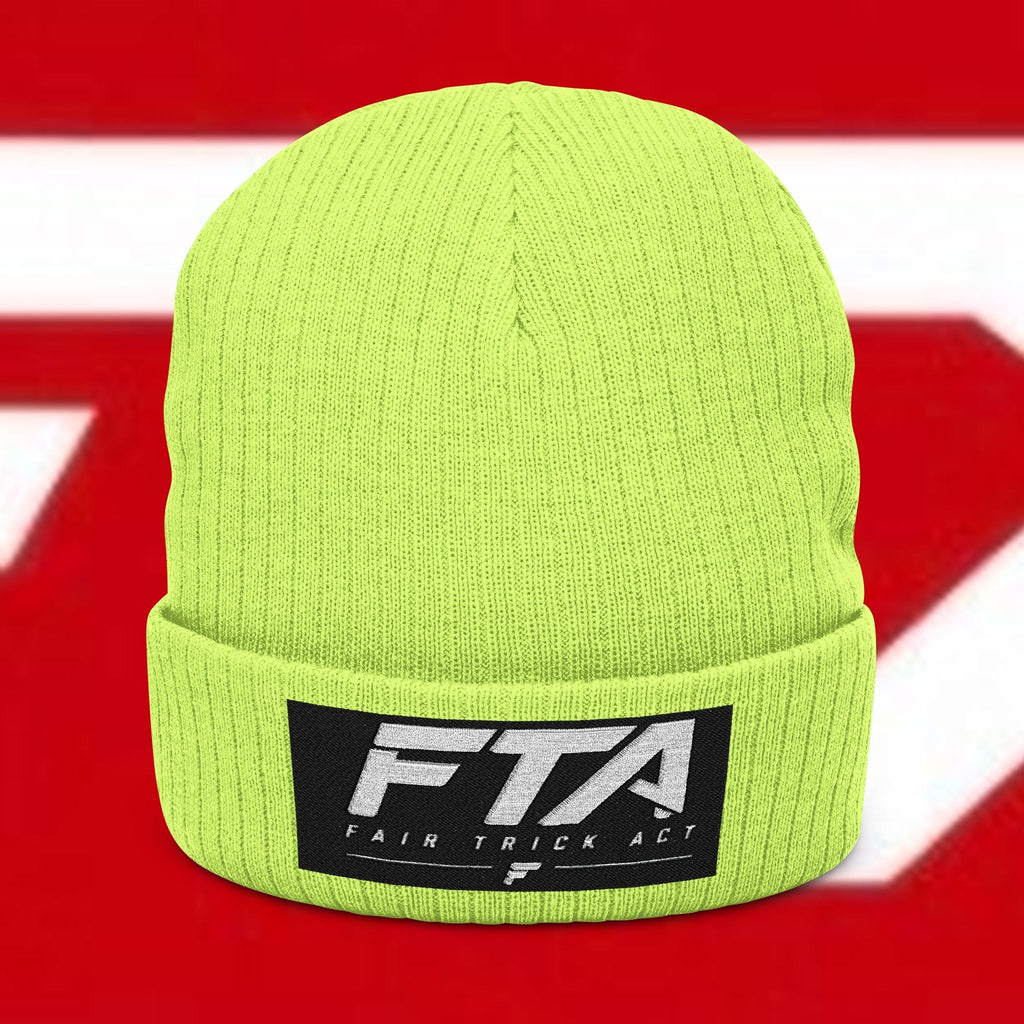 Fair Trick Act Ribbed Knit Beanie (Embroidery)